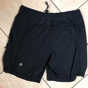 Lululemon Mens Black Shorts Size Large